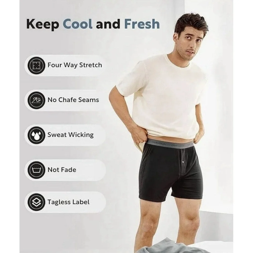NIB DAVID ARCHY Men's Bamboo Underwear Briefs XXL Gray DANK08T Non Steaming 4pk